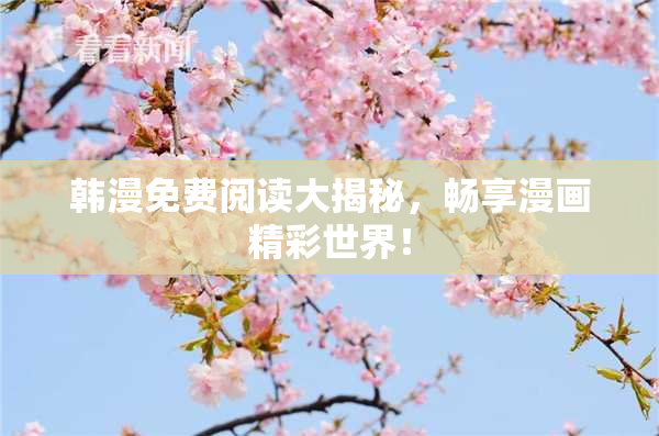 韩漫免费阅读大揭秘，畅享漫画精彩世界！
