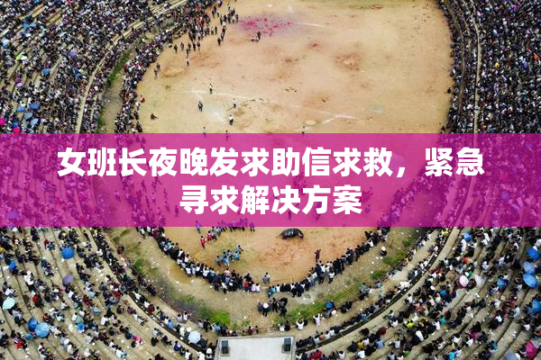 女班长夜晚发求助信求救，紧急寻求解决方案