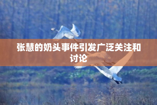张慧的奶头事件引发广泛关注和讨论