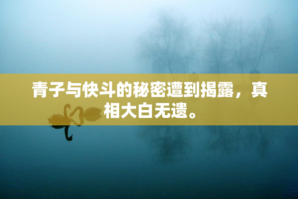 青子与快斗的秘密遭到揭露，真相大白无遗。