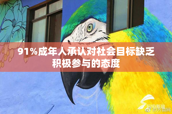 91%成年人承认对社会目标缺乏积极参与的态度