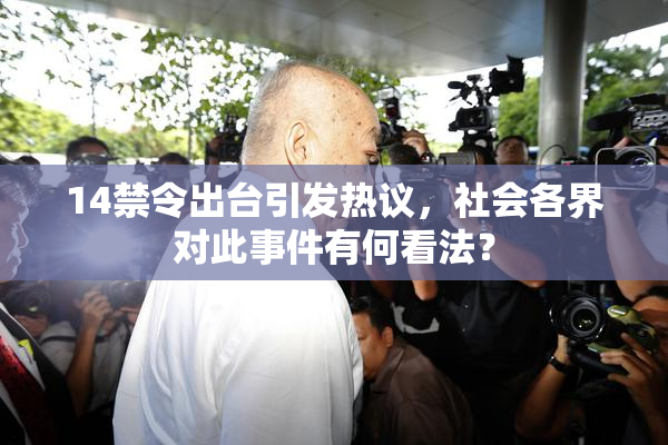 14禁令出台引发热议，社会各界对此事件有何看法？
