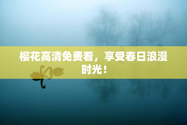 樱花高清免费看，享受春日浪漫时光！