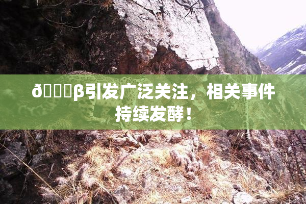 👙β引发广泛关注，相关事件持续发酵！