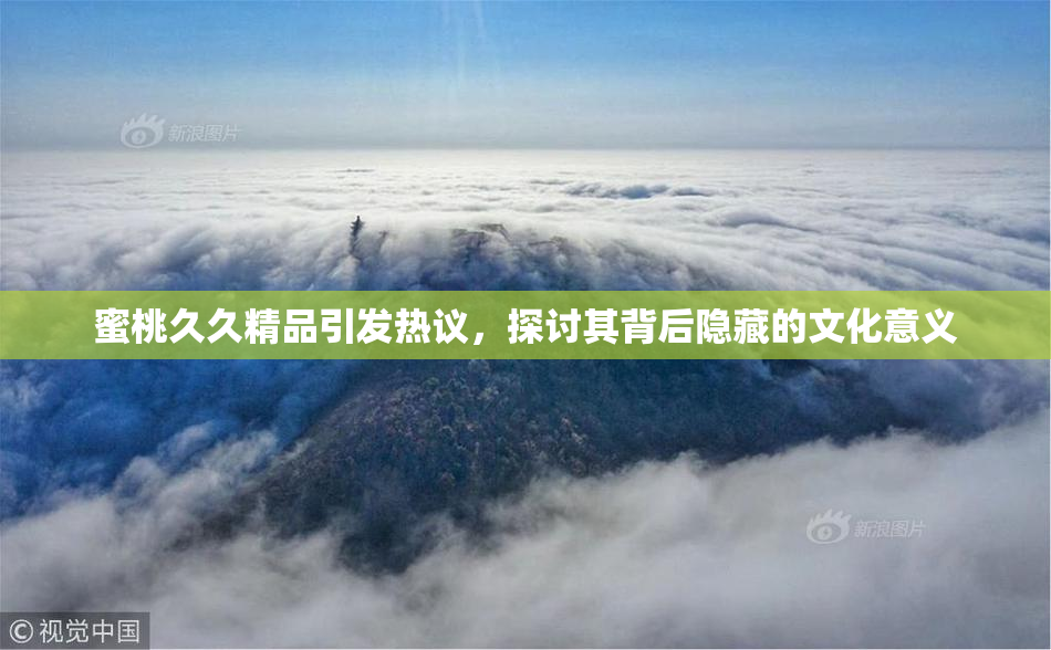 蜜桃久久精品引发热议，探讨其背后隐藏的文化意义