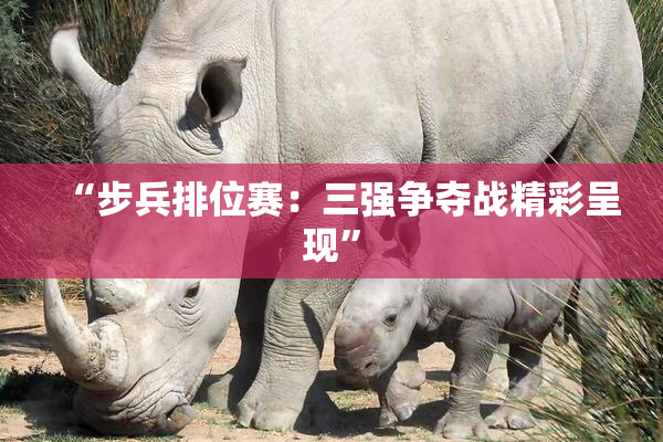 “步兵排位赛：三强争夺战精彩呈现”