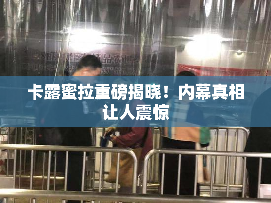 卡露蜜拉重磅揭晓！内幕真相让人震惊