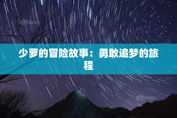 少萝的冒险故事：勇敢追梦的旅程