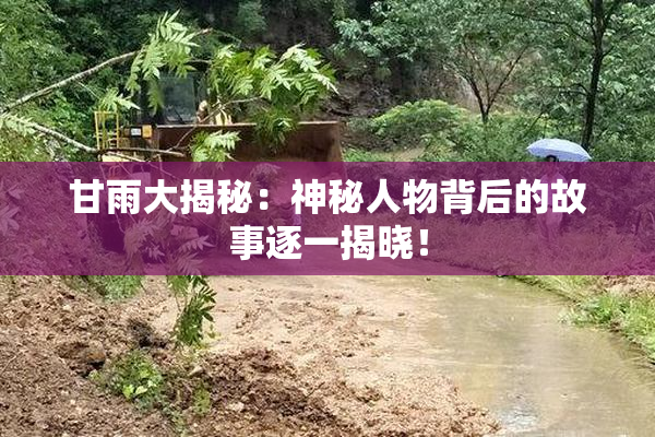 甘雨大揭秘：神秘人物背后的故事逐一揭晓！
