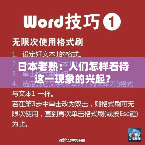 日本老熟：人们怎样看待这一现象的兴起？