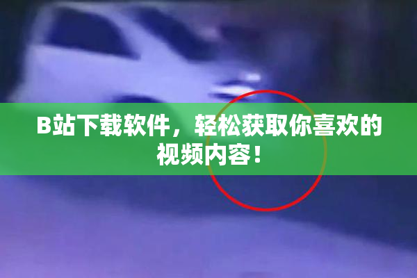 B站下载软件，轻松获取你喜欢的视频内容！