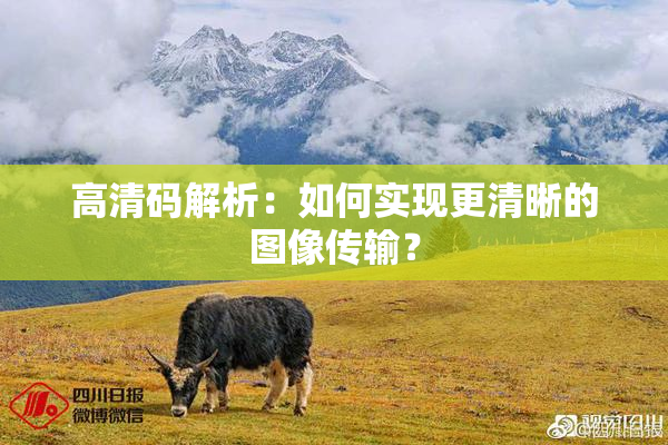 高清码解析：如何实现更清晰的图像传输？