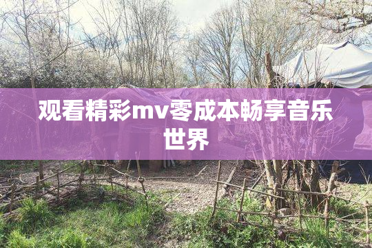 观看精彩mv零成本畅享音乐世界