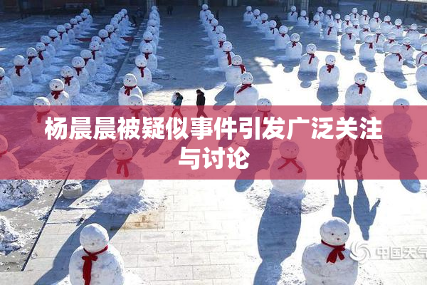 杨晨晨被疑似事件引发广泛关注与讨论