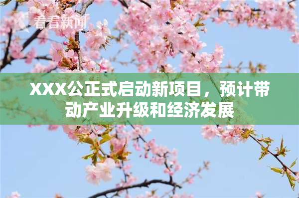 XXX公正式启动新项目，预计带动产业升级和经济发展