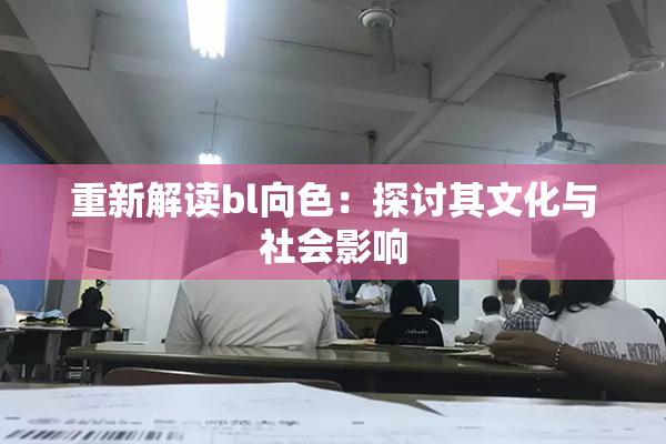 重新解读bl向色：探讨其文化与社会影响
