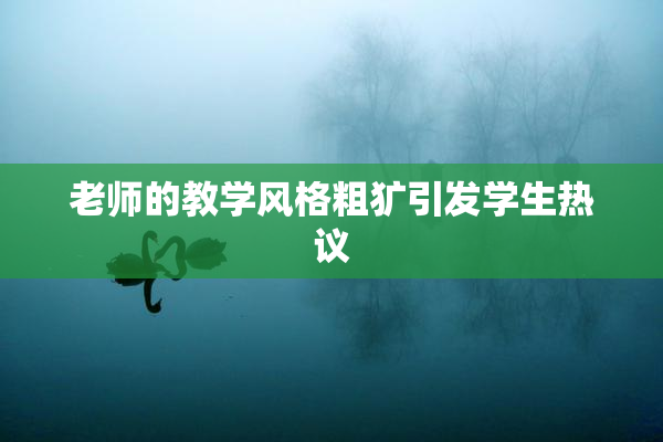 老师的教学风格粗犷引发学生热议