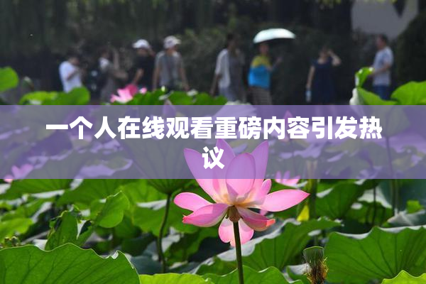 一个人在线观看重磅内容引发热议