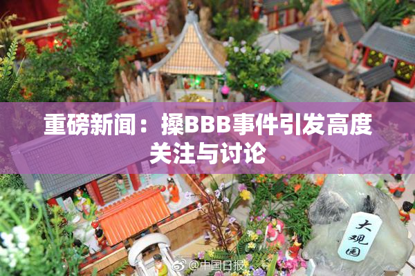 重磅新闻：搡BBB事件引发高度关注与讨论