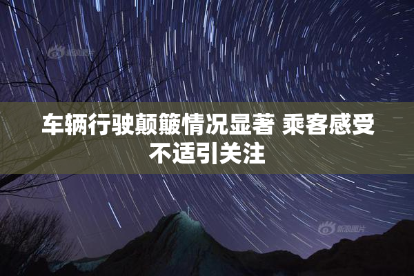 车辆行驶颠簸情况显著 乘客感受不适引关注
