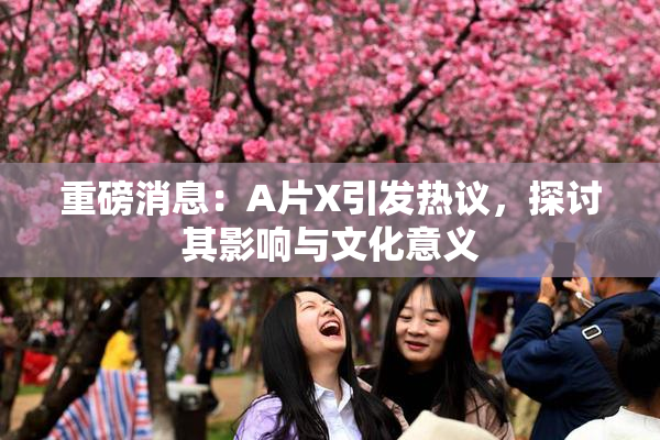 重磅消息：A片X引发热议，探讨其影响与文化意义