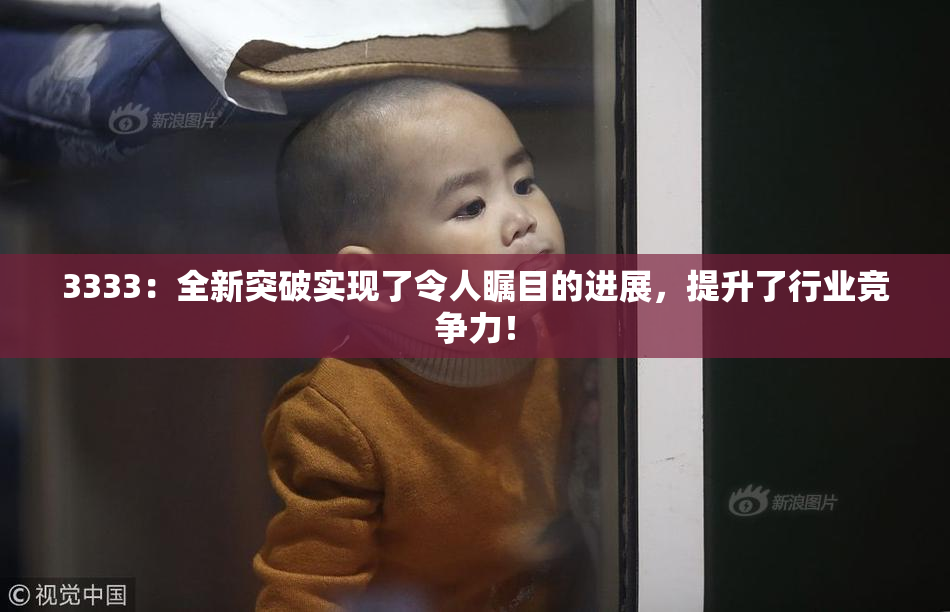 3333：全新突破实现了令人瞩目的进展，提升了行业竞争力！