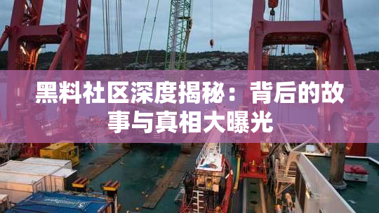 黑料社区深度揭秘：背后的故事与真相大曝光