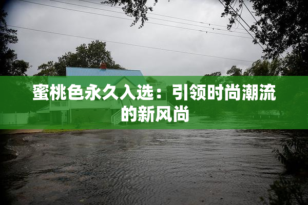 蜜桃色永久入选：引领时尚潮流的新风尚