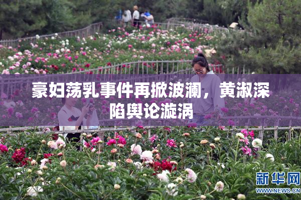 豪妇荡乳事件再掀波澜，黄淑深陷舆论漩涡