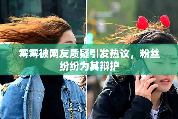 霉霉被网友质疑引发热议，粉丝纷纷为其辩护