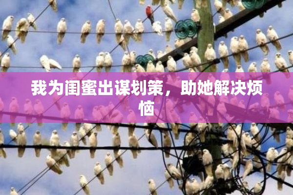 我为闺蜜出谋划策，助她解决烦恼