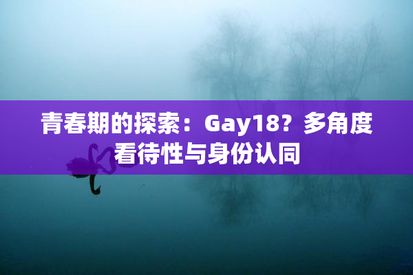 青春期的探索：Gay18？多角度看待性与身份认同