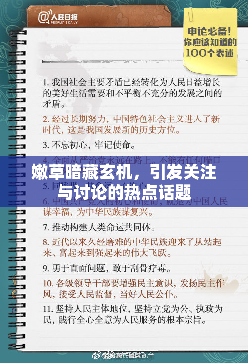 嫩草暗藏玄机，引发关注与讨论的热点话题