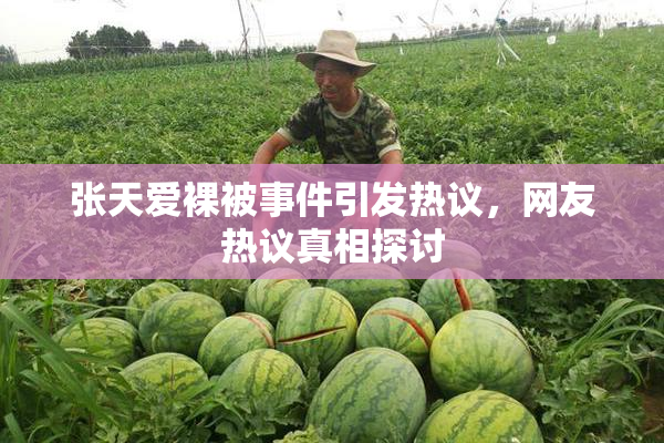 张天爱裸被事件引发热议，网友热议真相探讨