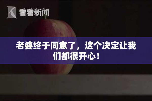 老婆终于同意了，这个决定让我们都很开心！