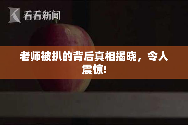 老师被扒的背后真相揭晓，令人震惊!