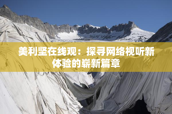 美利坚在线观：探寻网络视听新体验的崭新篇章