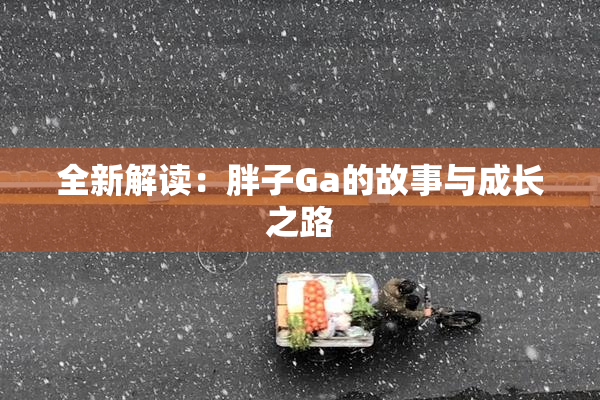 全新解读：胖子Ga的故事与成长之路
