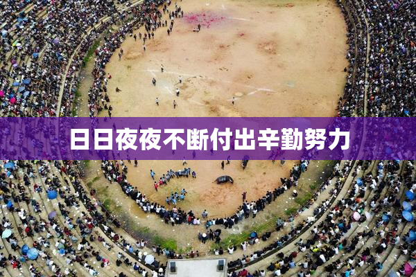 日日夜夜不断付出辛勤努力