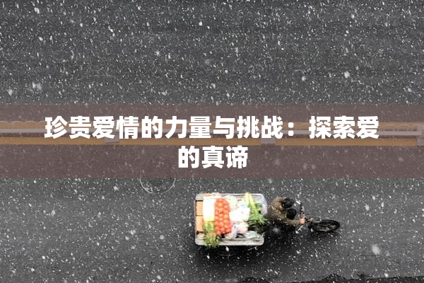 珍贵爱情的力量与挑战：探索爱的真谛