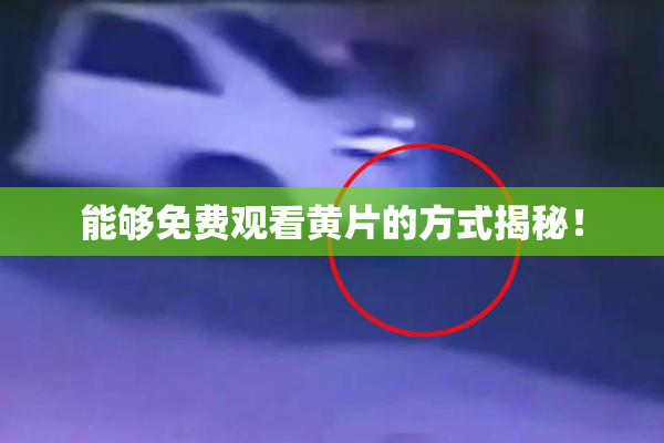 能够免费观看黄片的方式揭秘！