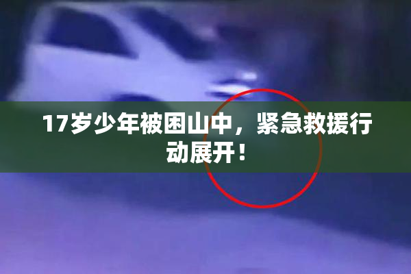 17岁少年被困山中，紧急救援行动展开！