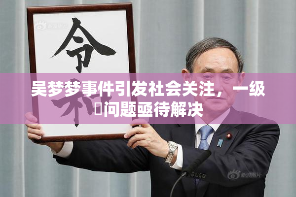 吴梦梦事件引发社会关注，一级婬问题亟待解决